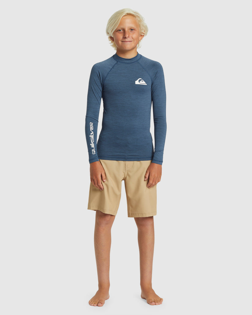 Boys 8-16 Everyday Solid Long Sleeve UPF 50 Surf T-Shirt