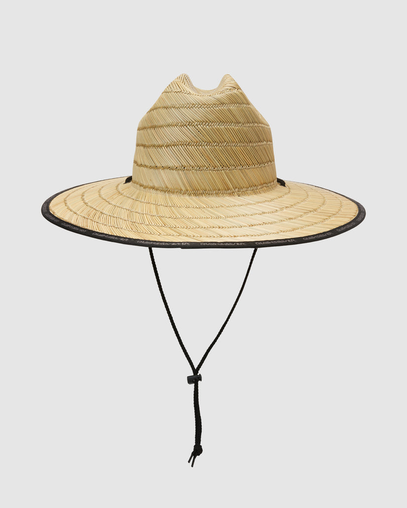 Mens Waterman Dredged Straw Lifeguard Hat