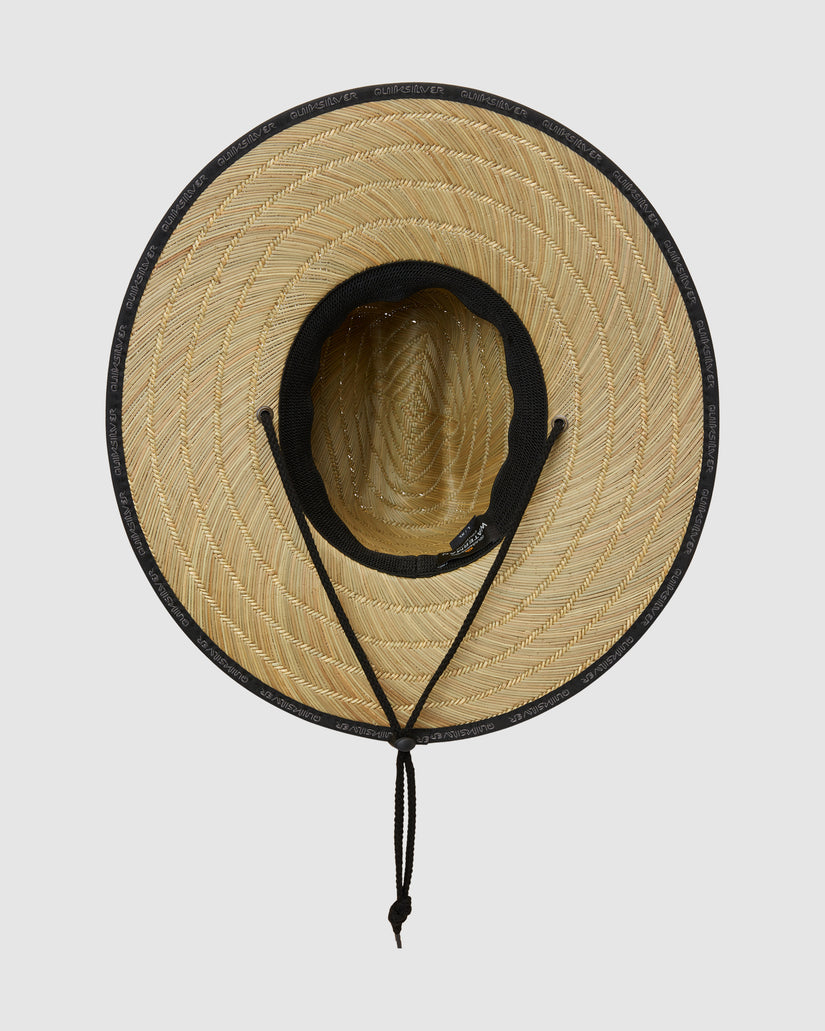 Mens Waterman Dredged Straw Lifeguard Hat