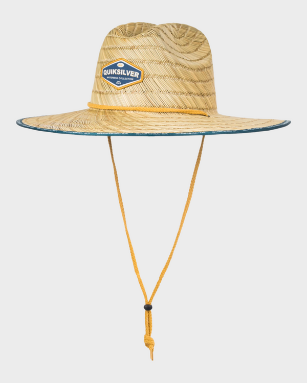 Mens Waterman Dredged Straw Lifeguard Hat