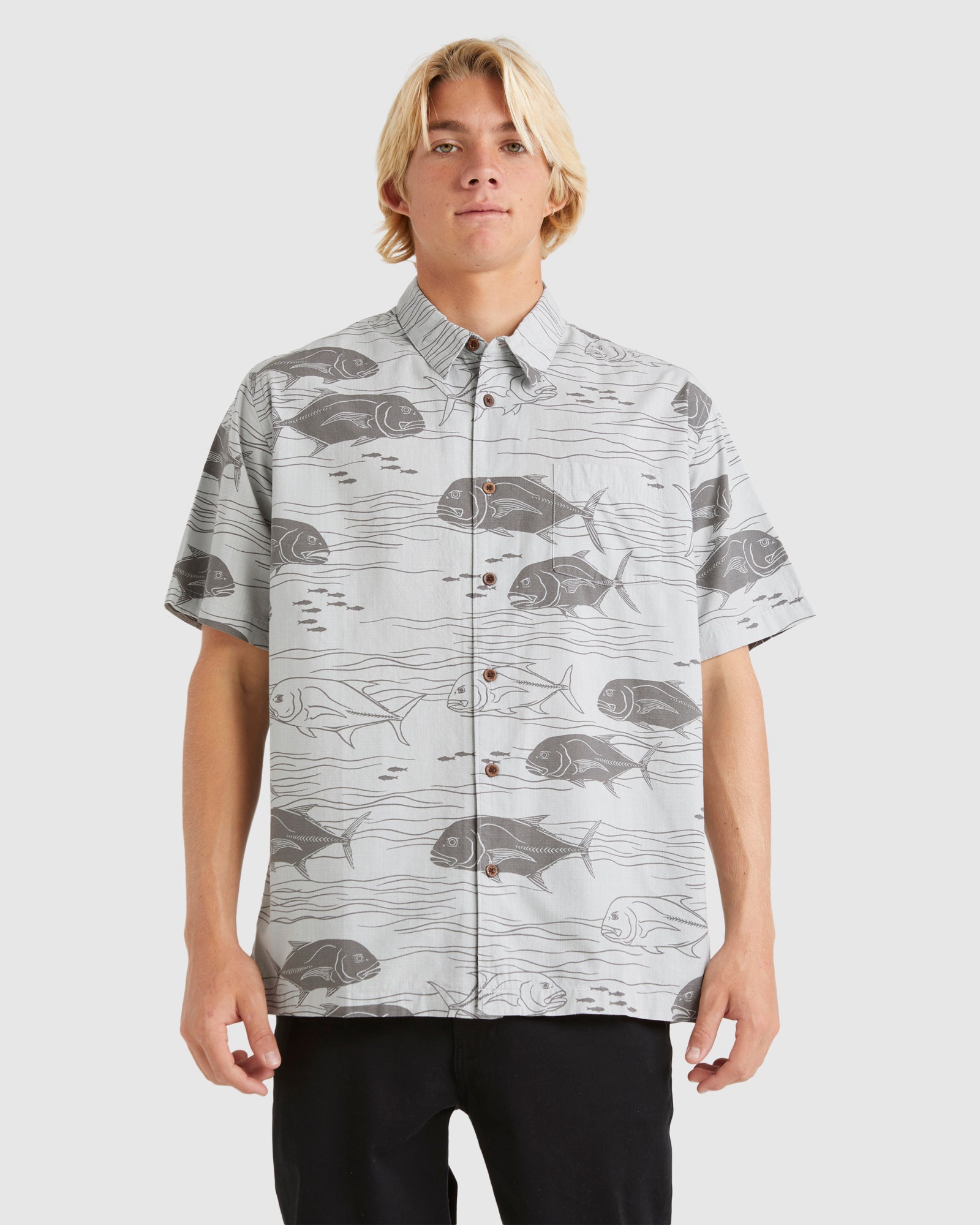 QUIKSILVER Mens Dive Sites Short Sleeve Shirt