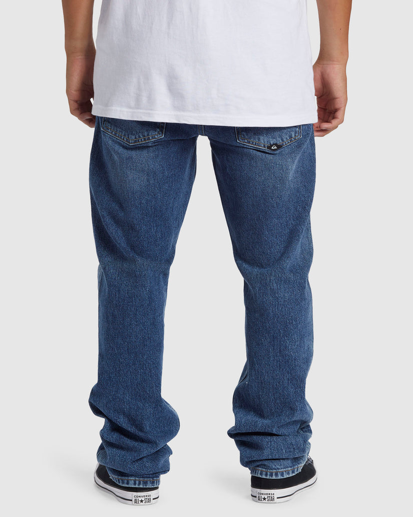 Mens Modern Wave Aged Straight Fit Jeans