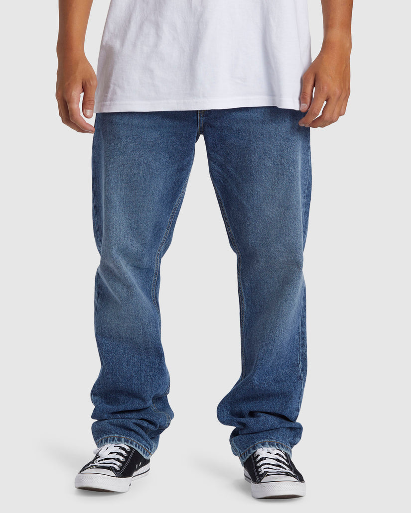 Mens Modern Wave Aged Straight Fit Jeans