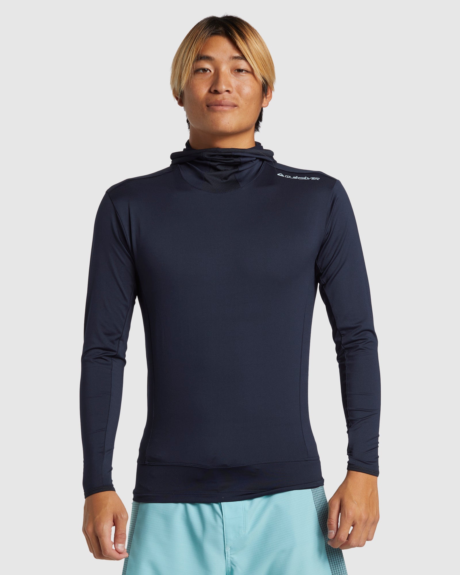 QUIKSILVER Mens Highline Long Sleeve UPF 50 Hooded Surf T-Shirt