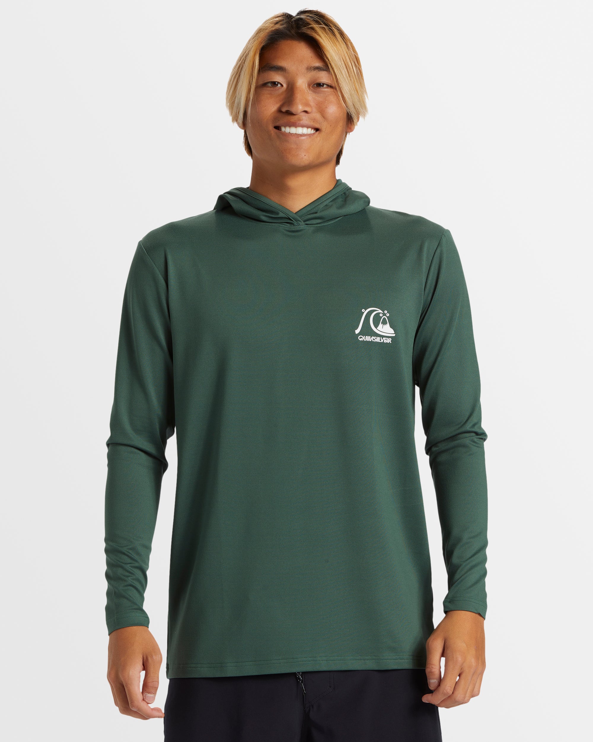 QUIKSILVER Mens DNA Bubble Long Sleeve Upf 50 Hooded Surf T-Shirt