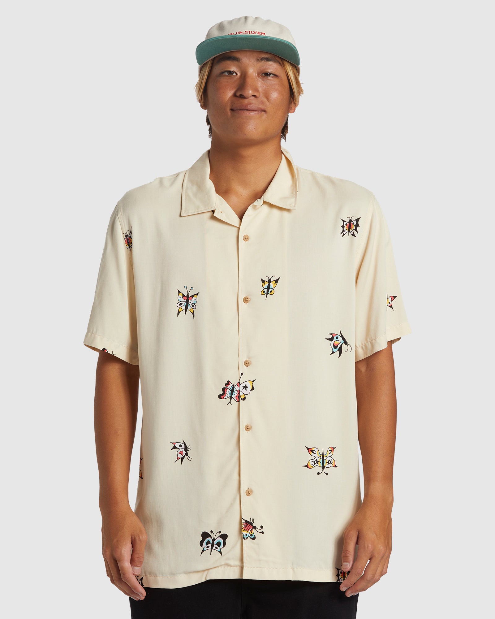 QUIKSILVER Mens Pool Party Casual Short Sleeve Shirt