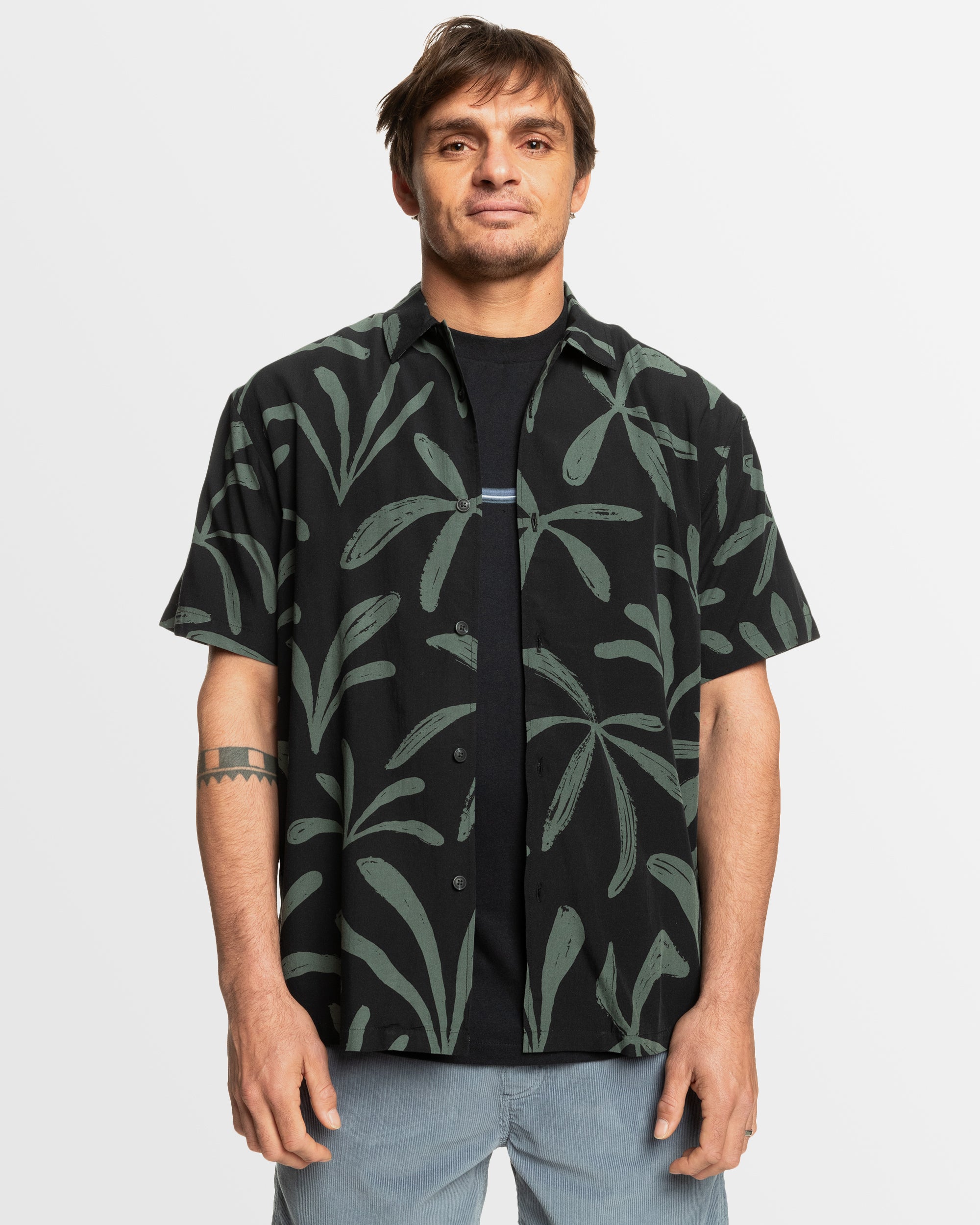 QUIKSILVER Mens Abstract Island Shirt