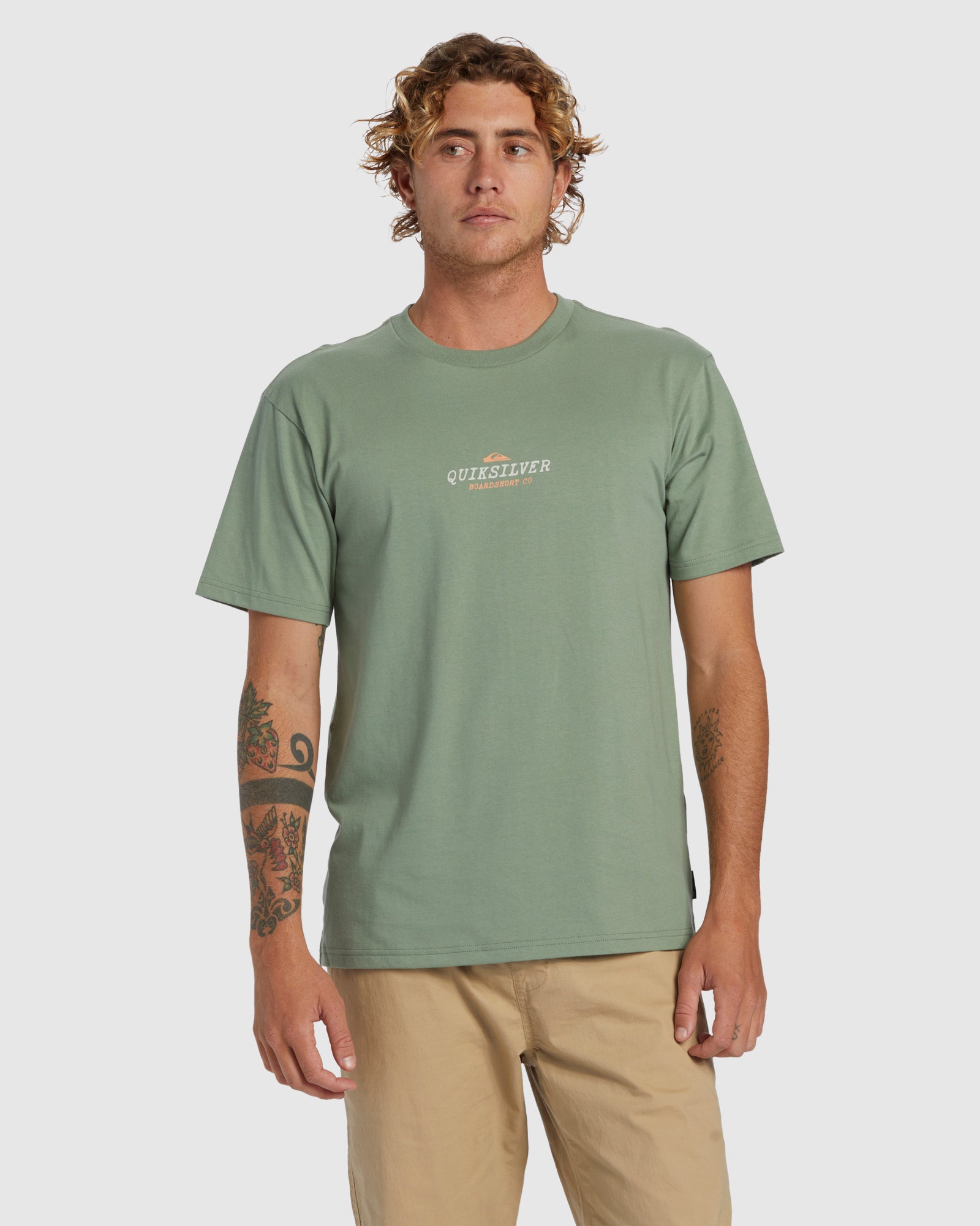 QUIKSILVER Mens Hibiscus Short Sleeve T-Shirt