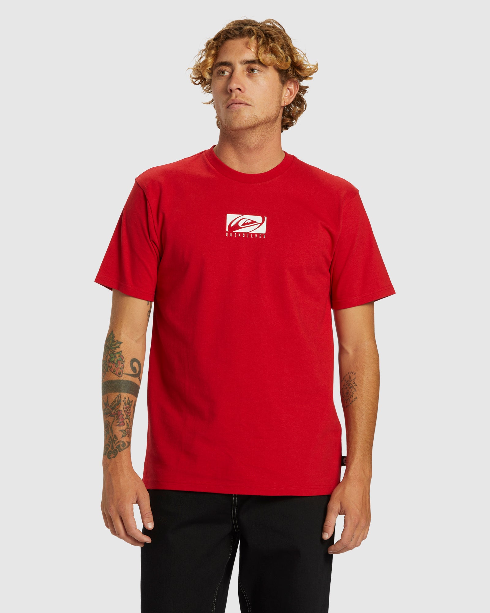 QUIKSILVER Mens Cropped Oversized Short Sleeve T-Shirt