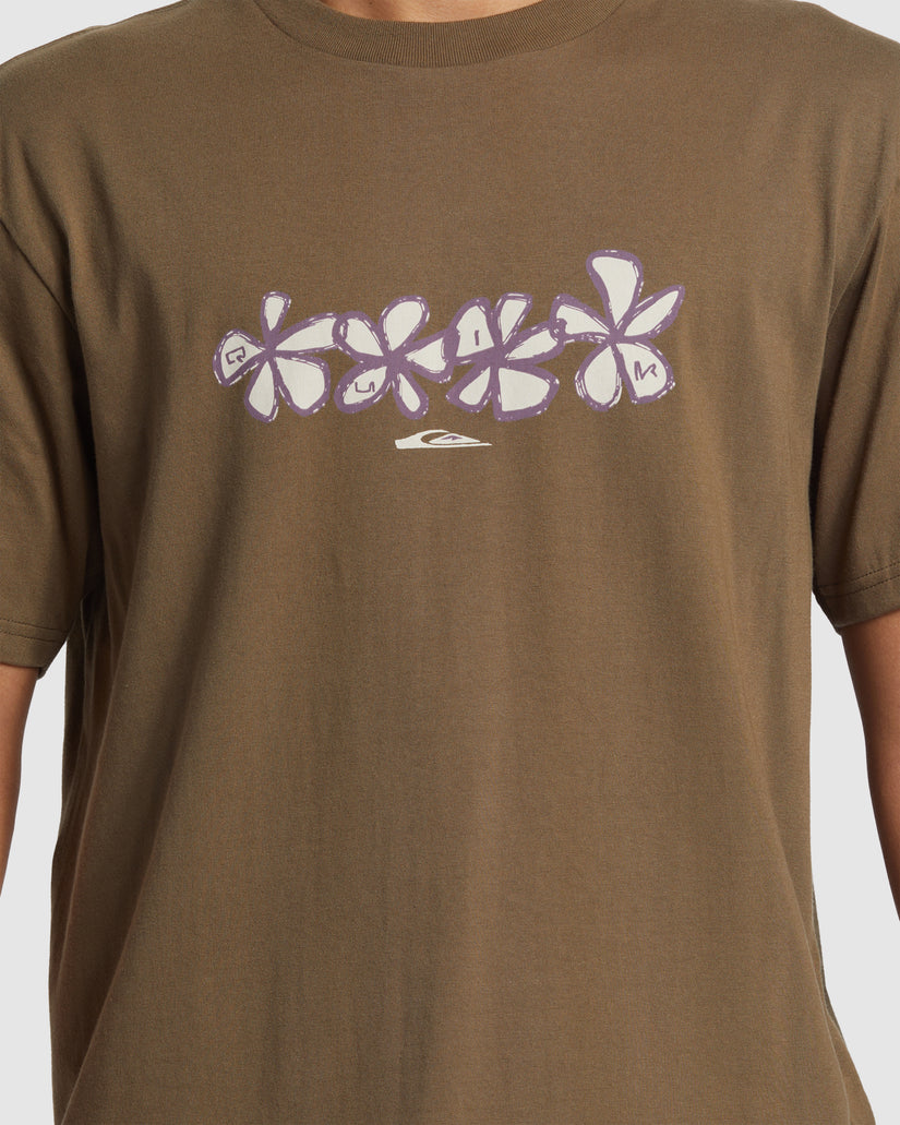 Mens Four Flowers Short Sleeve T-Shirt