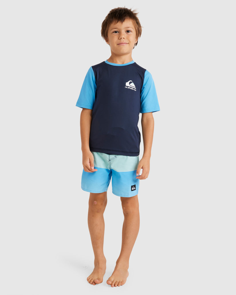 Boys 2-7 Heats Omni Short Sleeve UPF 50 Rash Vest