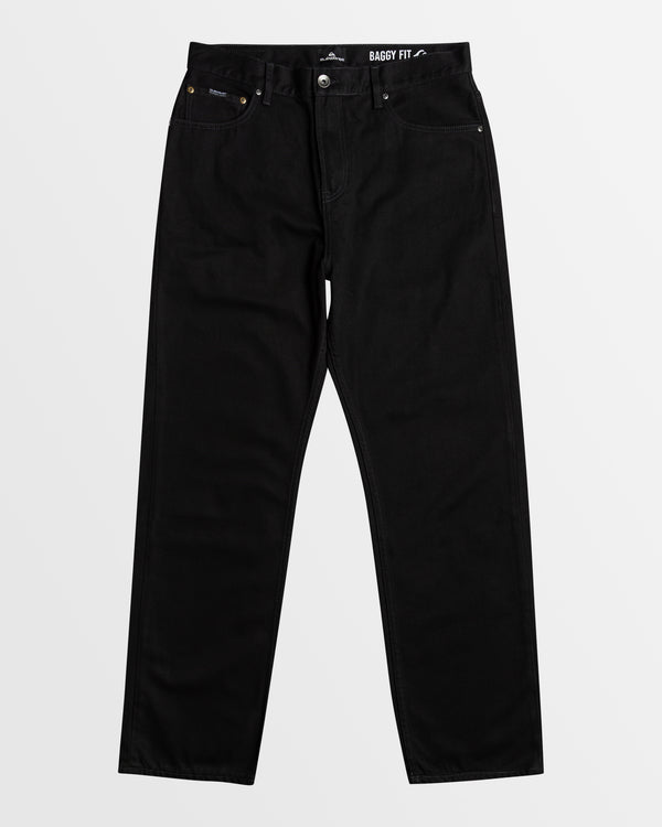 Mens Baggy Black Black Jeans