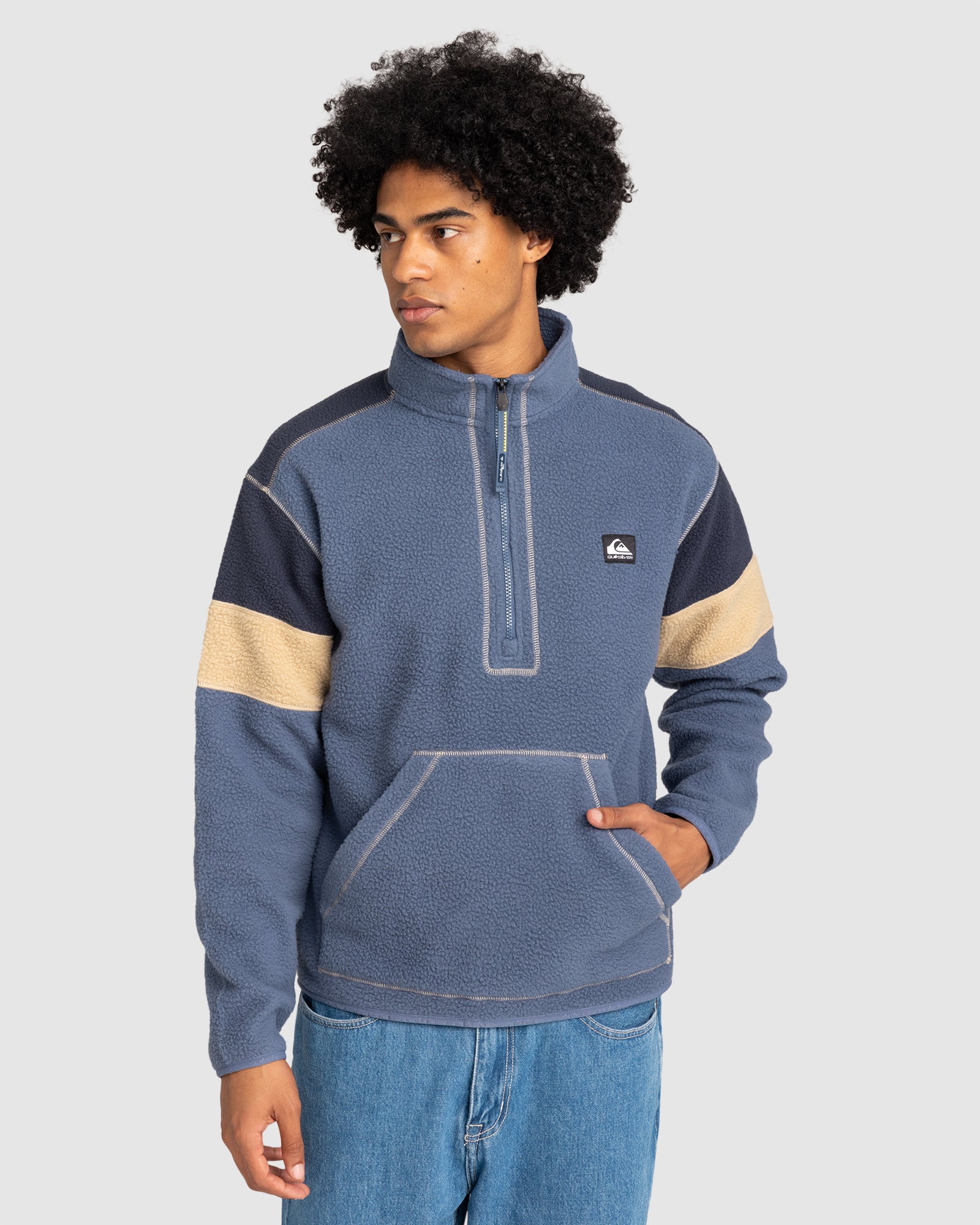 QUIKSILVER Mens Clean Coast Half Zip Sweatshirt