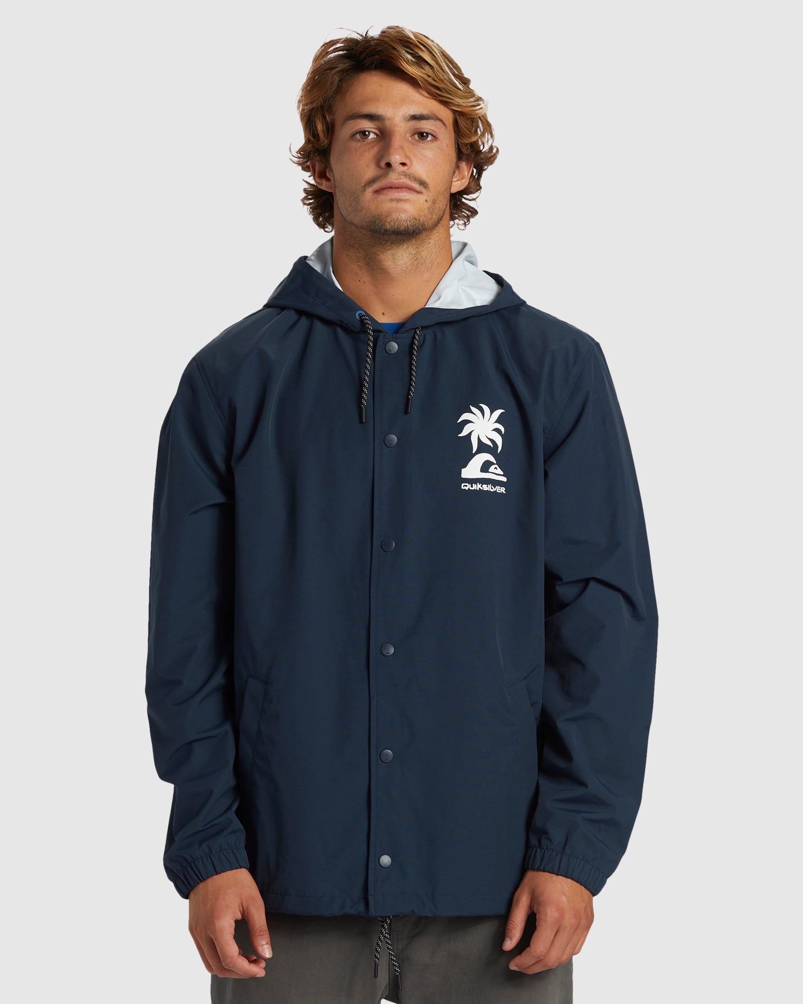 QUIKSILVER Mens Rain Cloud Hooded Track Jacket