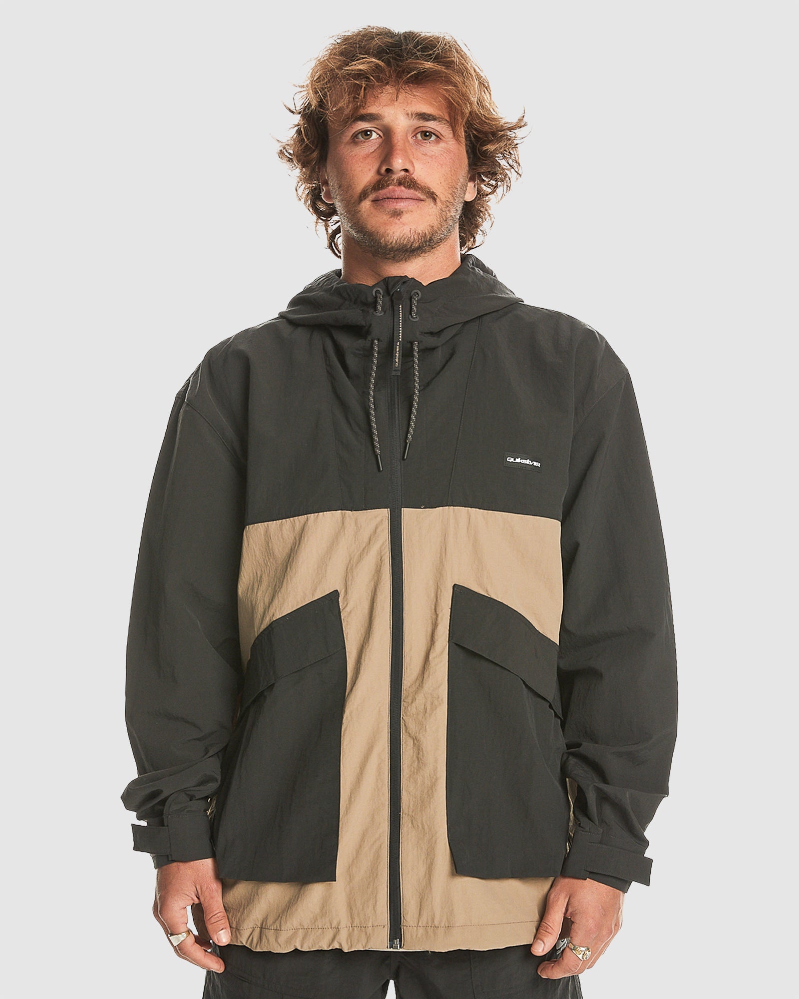 QUIKSILVER Mens High Horizon Hooded Windbreaker Jacket