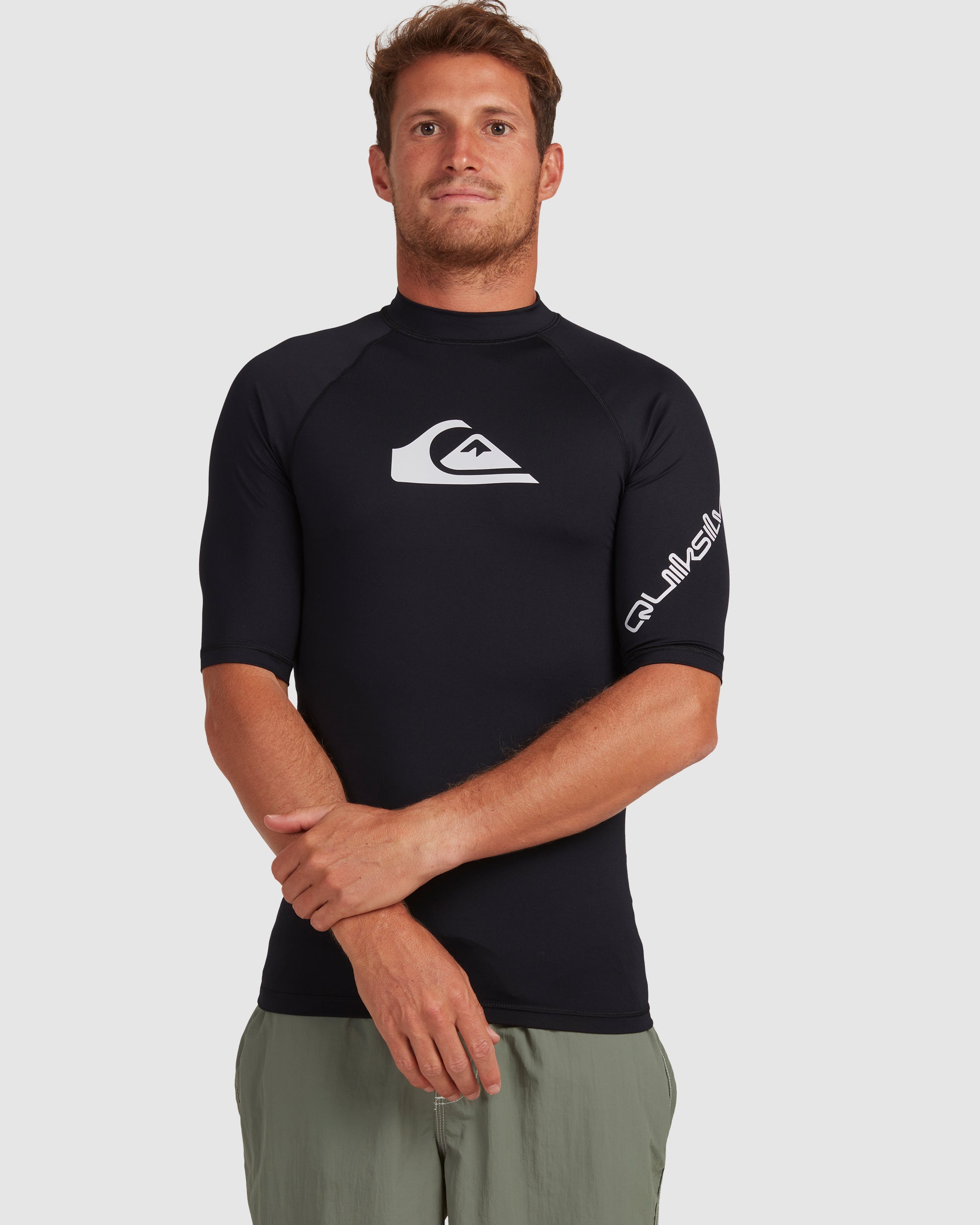 QUIKSILVER Mens All Time Short Sleeve Upf 50 Rash Vest