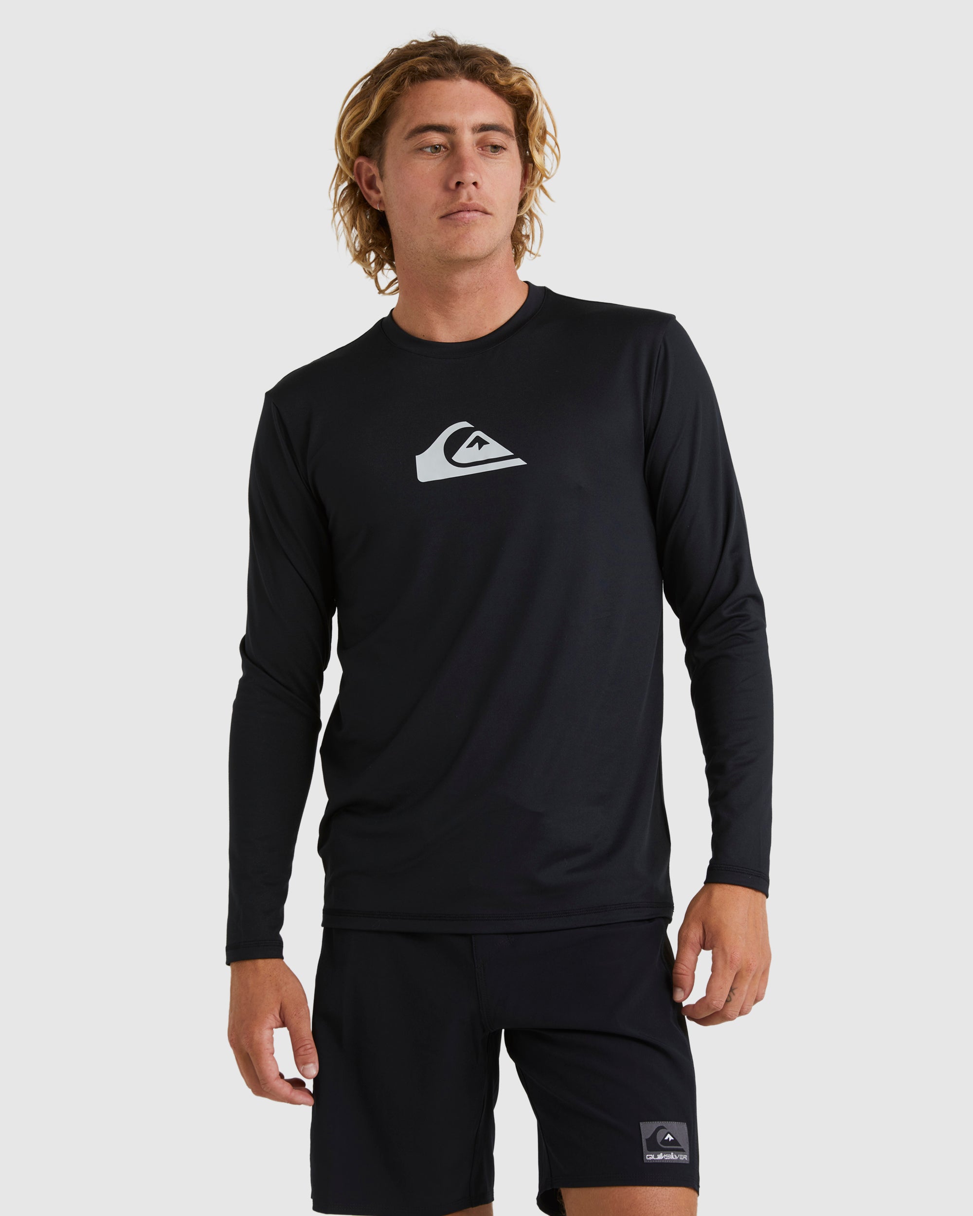 QUIKSILVER Mens Solid Streak Long Sleeve Upf 50 Surf T-Shirt