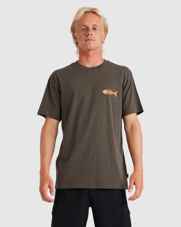 Mens Fish Bones Short Sleeve T-Shirt