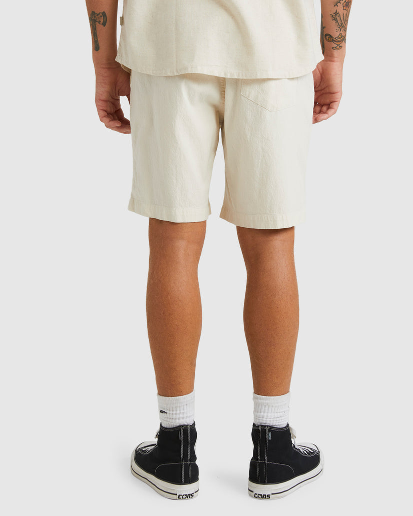 Mens Palm Waves 17" Elasticated Walk Shorts