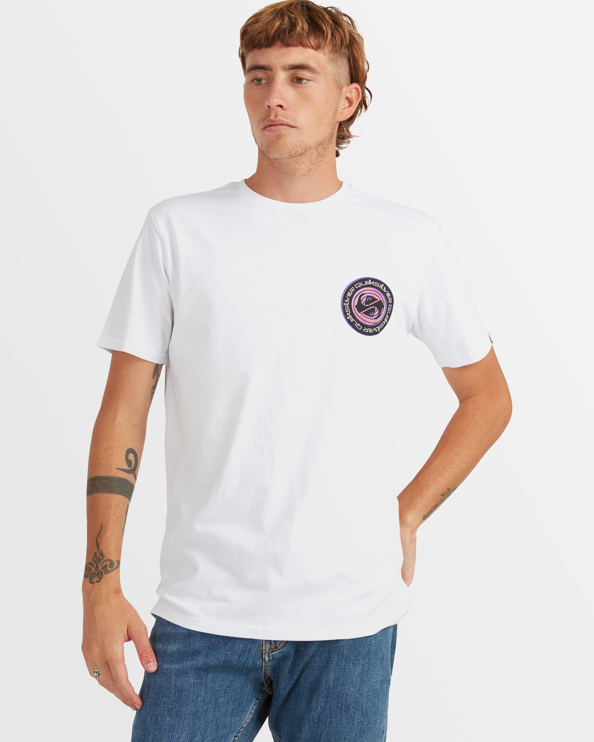 QUIKSILVER Mens Circle Game Short Sleeve T-Shirt