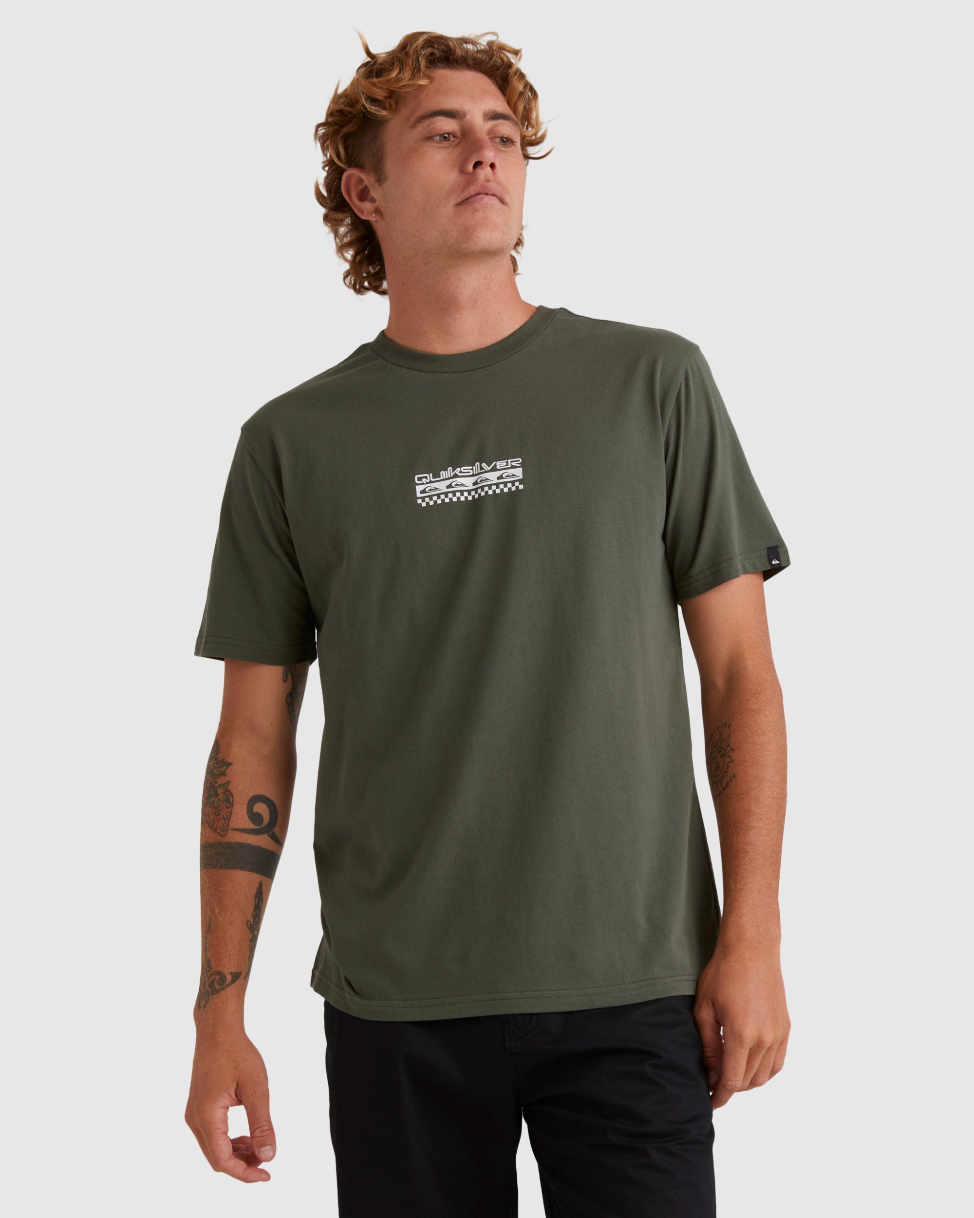 QUIKSILVER Mens Omni Check Turn T-Shirt