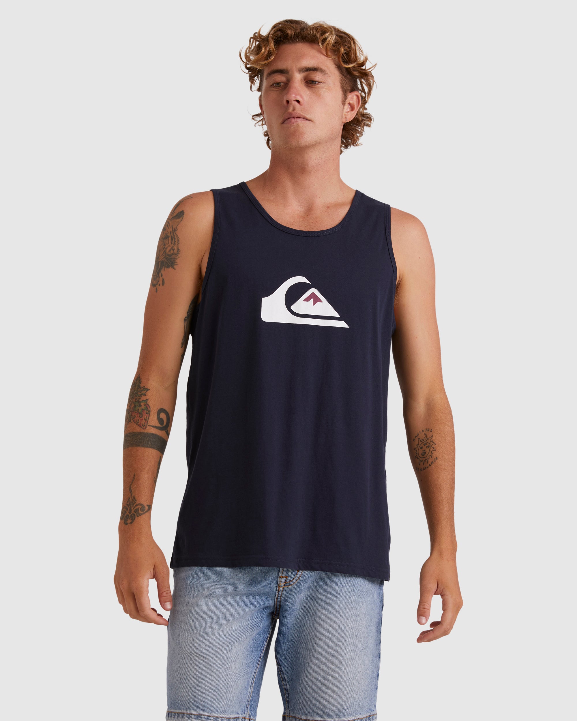 QUIKSILVER Mens Comp Logo Muscle Vest Top