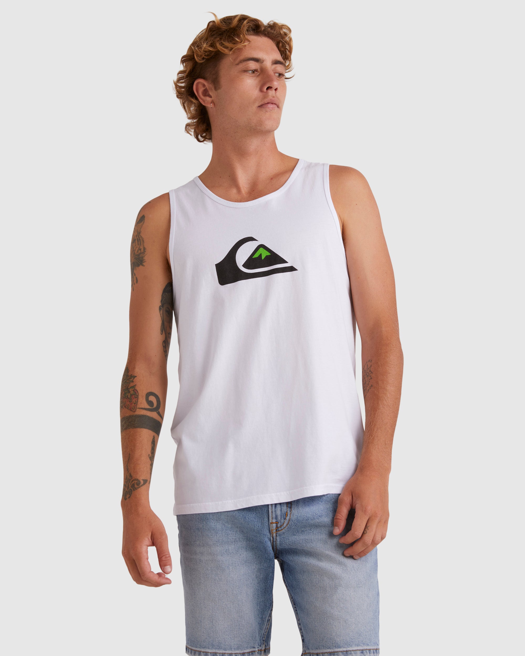 QUIKSILVER Mens Comp Logo Muscle Vest Top