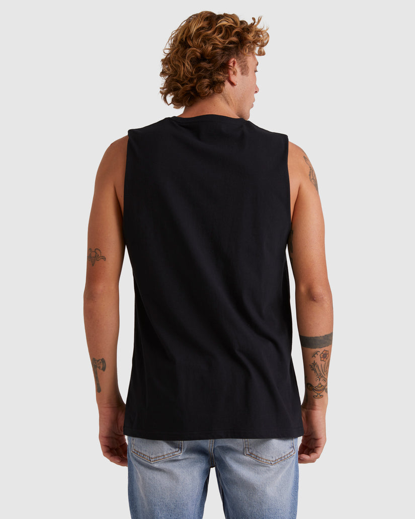 Mens Omni Check Turn Sleeveless Muscle T-Shirt