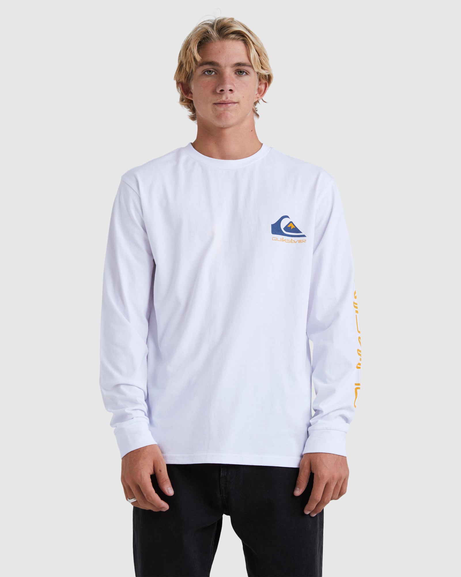 QUIKSILVER Mens Omni Logo Long Sleeve T-Shirt