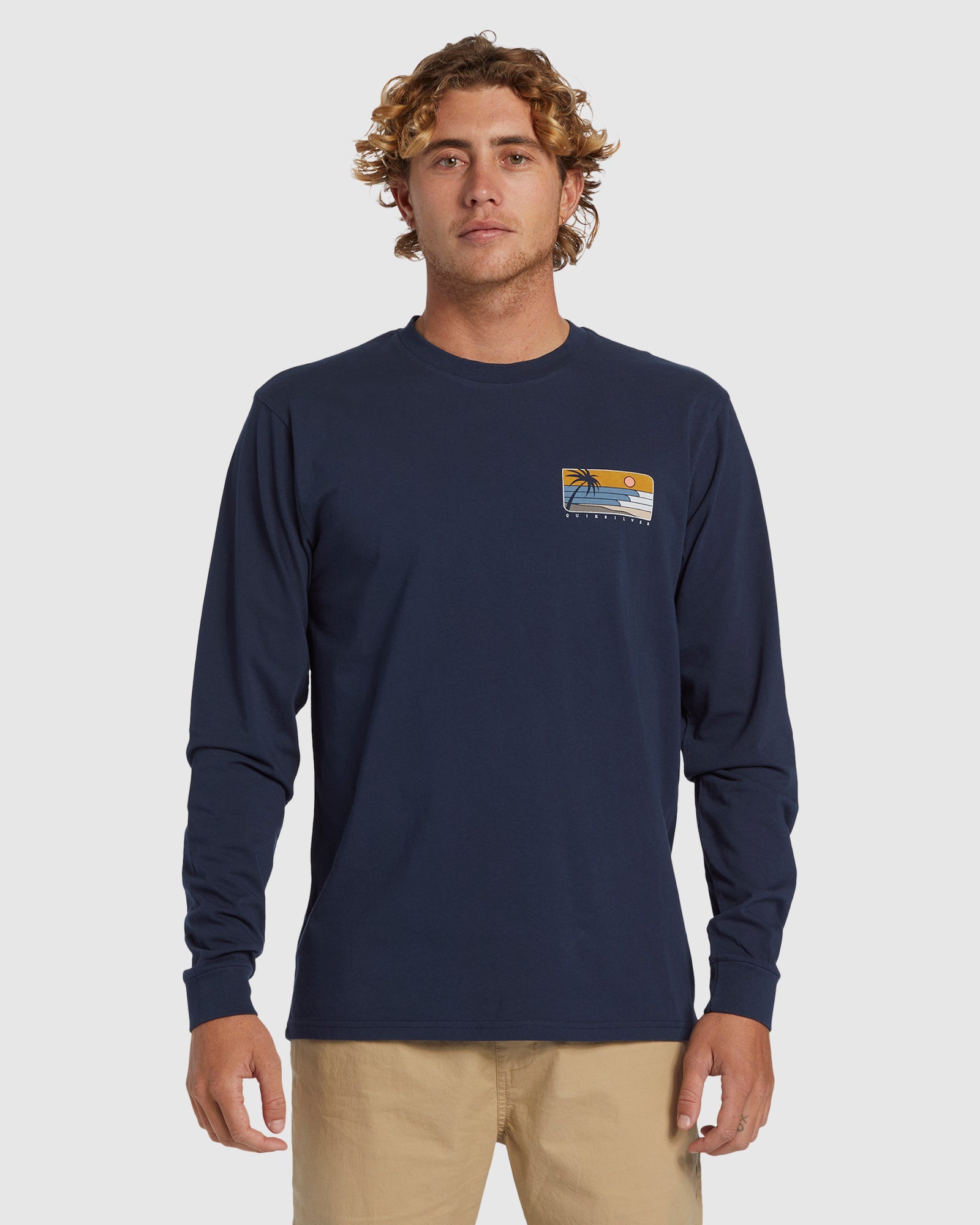 QUIKSILVER Mens Line Up Long Sleeve T-Shirt