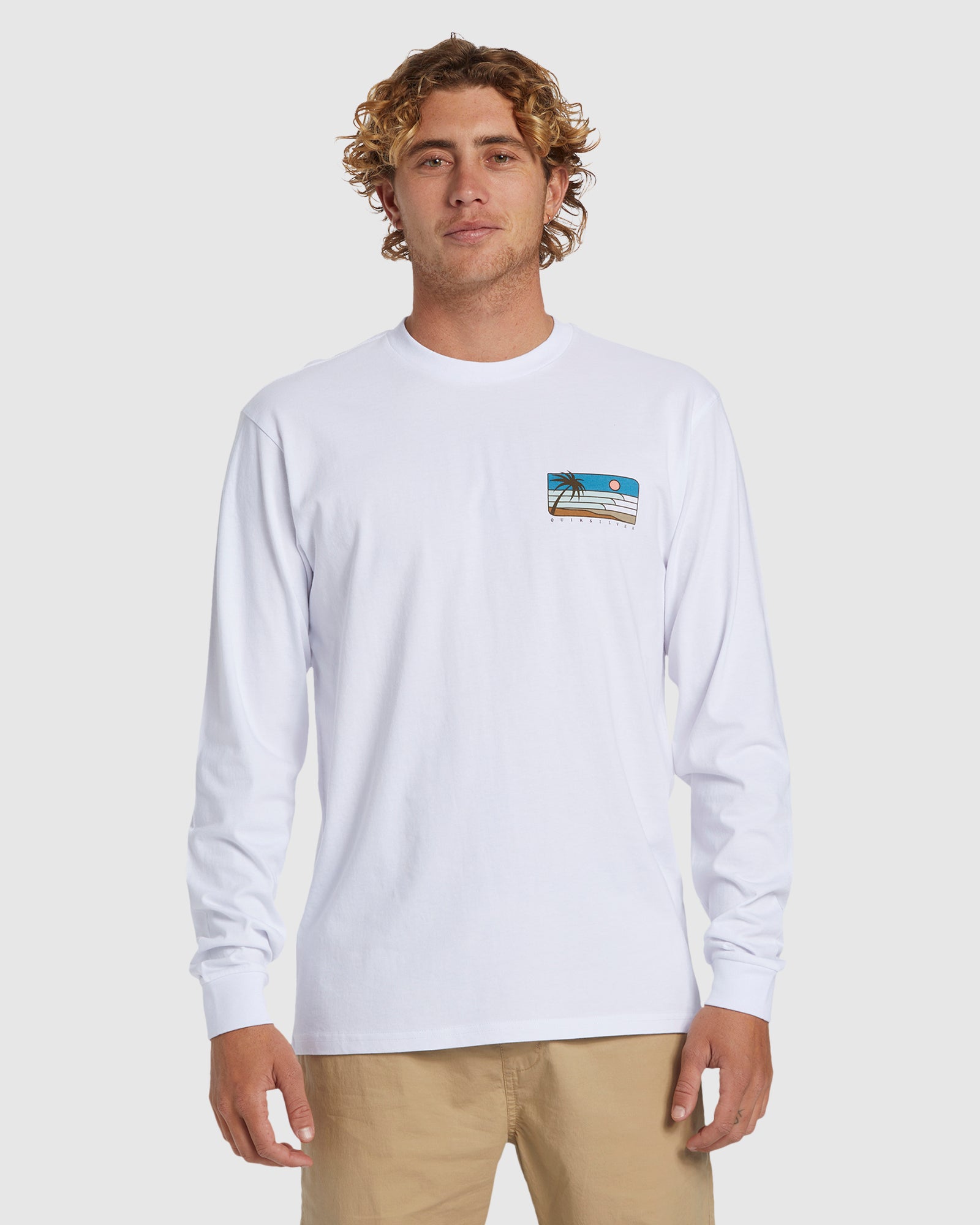 QUIKSILVER Mens Line Up Long Sleeve T-Shirt