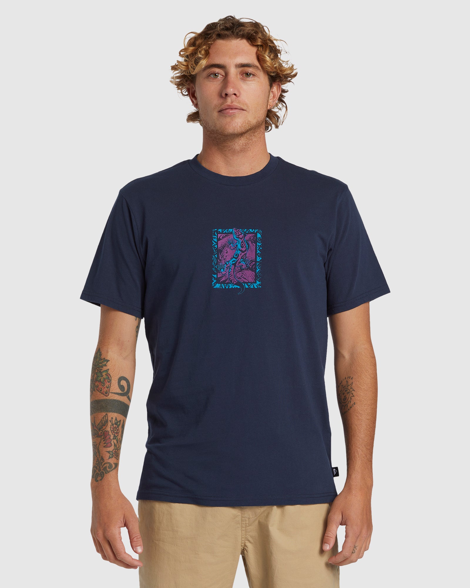 QUIKSILVER Mens Reptillia Oversized Short Sleeve T-Shirt