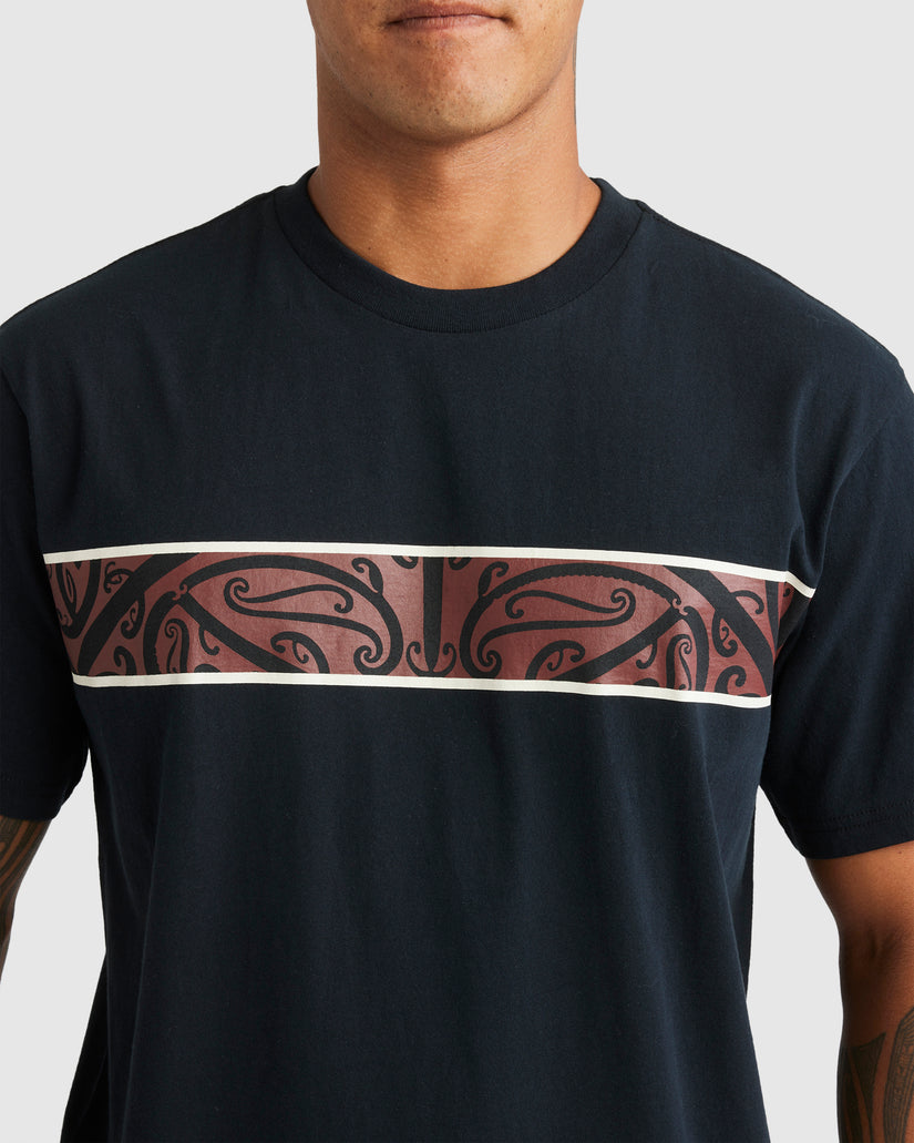 Mens Kowhaiwhai Mangopare Panel T-Shirt